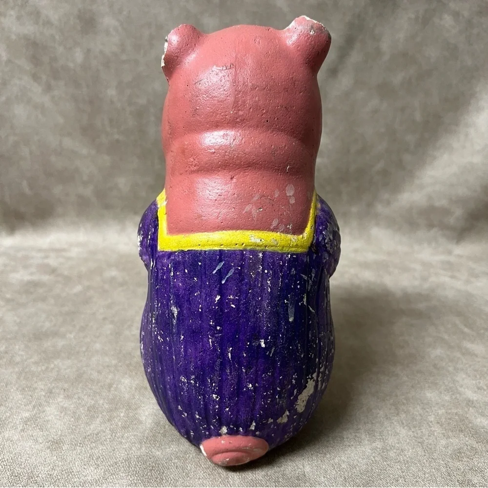 Vintage Heavy Door Stopper Antique Piggy *Has Wear * See Pics Still Beautiful